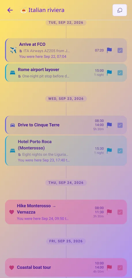 Plan it day by day