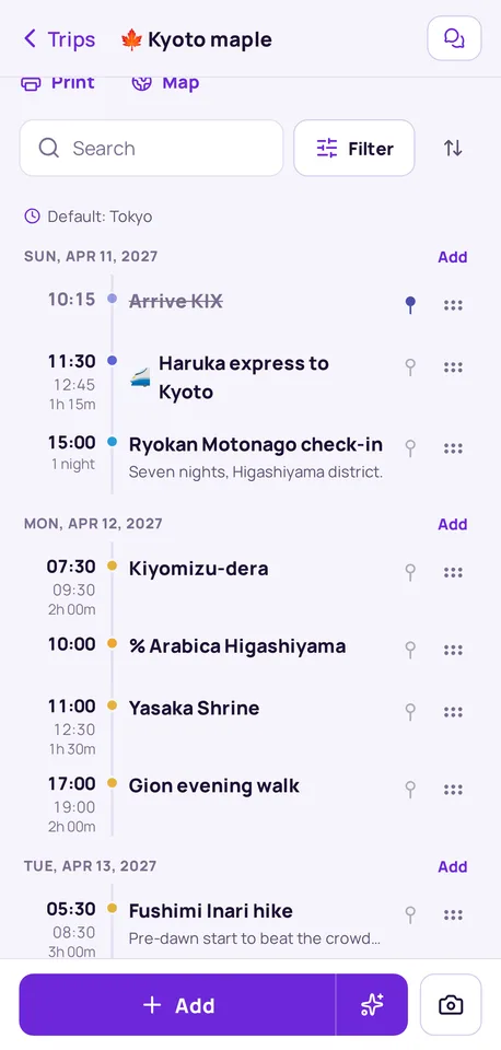 Plan it day by day