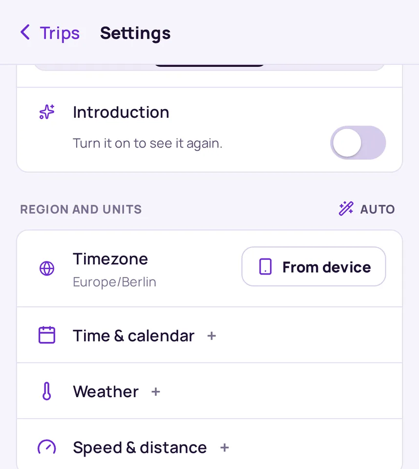 The timezone setting in littledots, defaulting to the device timezone